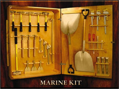 Ampco - 28 Piece Marine Tool Set - Comes in Wood Case - Exact Tooling