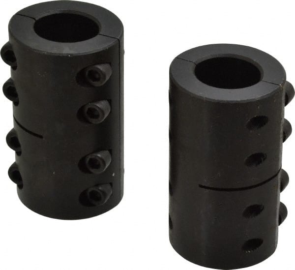 Climax Metal Products - 1" Inside x 1-3/4" Outside Diam, Two Piece Rigid Coupling without Keyway - 3" Long - Exact Tooling
