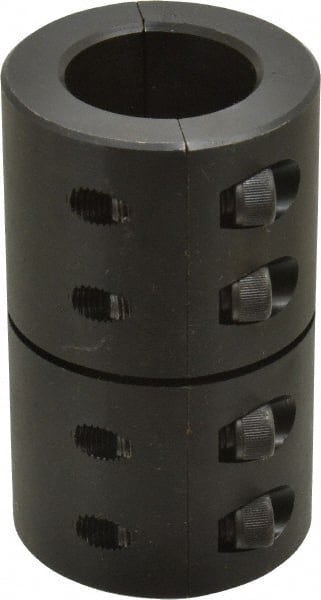 Climax Metal Products - 1-1/4" Inside x 2-1/16" Outside Diam, Two Piece Rigid Coupling without Keyway - 3-1/4" Long - Exact Tooling