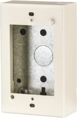 Wiremold - 1 Gang, (4) 1/2" Knockouts, Steel Rectangle Device Box - 4-5/8" Overall Height x 2-13/16" Overall Width x 1-3/8" Overall Depth - Exact Tooling