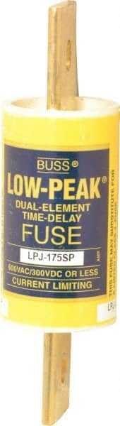 Cooper Bussmann - 300 VDC, 600 VAC, 175 Amp, Time Delay General Purpose Fuse - Bolt-on Mount, 5-3/4" OAL, 100 at DC, 300 at AC (RMS) kA Rating, 1-5/8" Diam - Exact Tooling