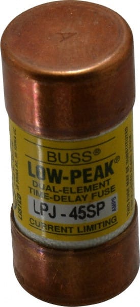 Cooper Bussmann - 300 VDC, 600 VAC, 45 Amp, Time Delay General Purpose Fuse - Fuse Holder Mount, 2-3/8" OAL, 100 at DC, 300 at AC (RMS) kA Rating, 1-1/16" Diam - Exact Tooling