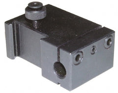 Phase II - #4 Boring Bar Tool Post Holder - 5 to 8" Lathe Swing, 25.4mm OAH x 2-1/4" OAL, 3/8" Max Tool Cutting Size, 7/16" Centerline Height - Exact Tooling