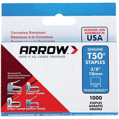 Arrow - 3/8" Wide Stainless Steel Heavy-Duty Staples - 3/8" Leg Length - Exact Tooling