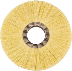 Weiler - 8" OD, 2" Arbor Hole, Natural Fiber Wheel Brush - 5/8" Face Width, 2-1/2" Trim Length, 5,000 RPM - Exact Tooling
