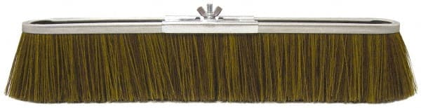 Weiler - 24" Heavy Duty Polypropylene Push Broom - 3" Bristle Length, Metal Block, Bolt-On Handle Connection, Handle Sold Separately - Exact Tooling