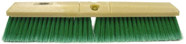 Weiler - 18" General Purpose Synthetic Push Broom - 3" Bristle Length, Foam Block, Threaded Handle Connection, Handle Sold Separately - Exact Tooling