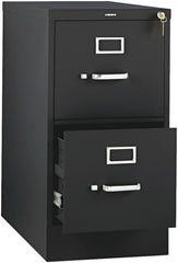 Hon - 26" Wide x 29" High x 26-1/2" Deep, 2 Drawer Vertical File with Lock - Steel, Black - Exact Tooling