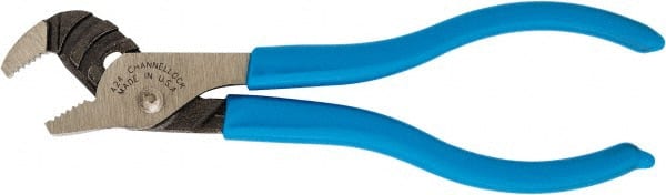 Channellock - 4" OAL, 1/2" Max Capacity, 3 Position Tongue & Groove Pliers - Standard Straight Jaws, Standard Head, Plastic Dipped Handles - Exact Tooling