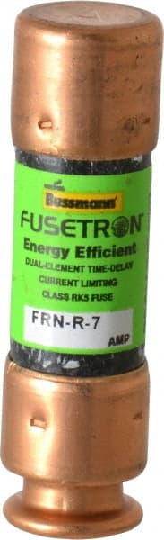 Cooper Bussmann - 125 VDC, 250 VAC, 7 Amp, Time Delay General Purpose Fuse - Fuse Holder Mount, 50.8mm OAL, 20 at DC, 200 (RMS) kA Rating, 9/16" Diam - Exact Tooling