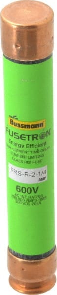 Cooper Bussmann - 300 VDC, 600 VAC, 2.25 Amp, Time Delay General Purpose Fuse - Fuse Holder Mount, 127mm OAL, 20 at DC, 200 (RMS) kA Rating, 13/16" Diam - Exact Tooling