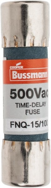 Cooper Bussmann - 500 VAC, 0.15 Amp, Time Delay General Purpose Fuse - Fuse Holder Mount, 1-1/2" OAL, 10 at AC kA Rating, 13/32" Diam - Exact Tooling