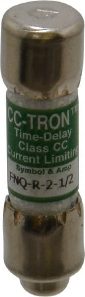 Cooper Bussmann - 300 VDC, 600 VAC, 2.5 Amp, Time Delay General Purpose Fuse - Fuse Holder Mount, 1-1/2" OAL, 200 at AC (RMS) kA Rating, 13/32" Diam - Exact Tooling