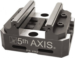 5th Axis - 5" Jaw Width, Manual Self Centering Vise - 6" OAL x 5" OAW x 3" OAH - Exact Tooling