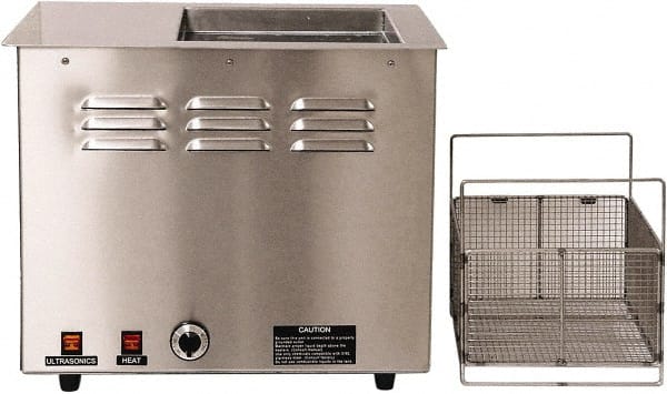 Graymills - Bench Top Water-Based Ultrasonic Cleaner - 7 Gal Max Operating Capacity, 316 Stainless Steel Tank, 438.15mm High x 21" Long x 18" Wide, 120 Input Volts - Exact Tooling