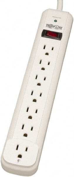 Tripp-Lite - 7 Outlets, 120 VAC15 Amps, 25' Cord, Power Outlet Strip - Floor, Keyhole Mount, 5-15 NEMA Configuration, 11.69" Strip - Exact Tooling