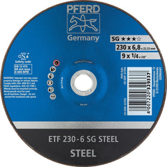 PFERD - Depressed-Center Wheels; Hole Size (Inch): 7/8 ; Connector Type: Arbor ; Wheel Type Number: Type 28 ; Abrasive Material: Aluminum Oxide ; Maximum RPM: 6600.000 ; Bond Type: Resinoid - Exact Tooling