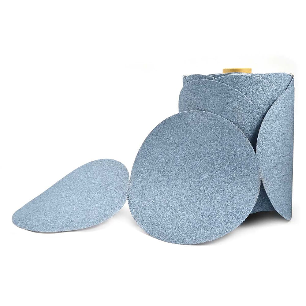 Superior Abrasives - Adhesive-Backed/PSA Discs; Disc Diameter (Inch): 6 ; Abrasive Material: Aluminum Oxide ; Grit: 80 ; Tooling Compatibility: Orbital Sanders ; Backing Material: Paper ; Disc Color: Light Blue - Exact Tooling