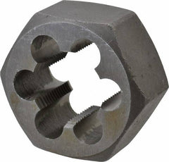Interstate - 1-1/16 - 16 UNS Thread, 2" Hex, Right Hand Thread, Hex Rethreading Die - Carbon Steel, 1" Thick - Exact Tooling