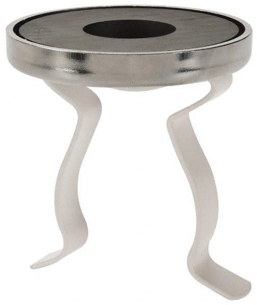 Mag-Mate - 41 Lb Max Pull Force, 2-7/8" Overall Height, 2.63" Diam, Ceramic Cup Magnet - Clamp Style, 1-7/8" Clamp Opening, Chrome Plated - Exact Tooling