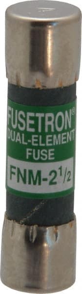 Cooper Bussmann - 250 VAC, 2.5 Amp, Time Delay General Purpose Fuse - Fuse Holder Mount, 1-1/2" OAL, 10 at 125 V kA Rating, 13/32" Diam - Exact Tooling