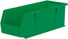 Akro-Mils - 50 Lb. Load Capacity, 14-3/4" Deep, Green Polymer Hopper Stacking Bin - 5" High x 5-1/2" Wide x 14-3/4" Long - Exact Tooling