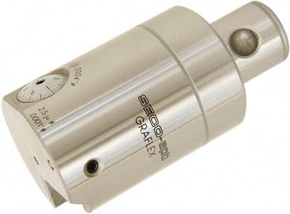 Seco - 70mm Body Diam, Manual Single Cutter Boring Head - 85mm to 144mm Bore Diam - Exact Tooling