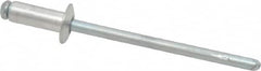 RivetKing - Size 43 Dome Head Aluminum Open End Blind Rivet - Steel Mandrel, 0.126" to 0.187" Grip, 1/4" Head Diam, 0.129" to 0.133" Hole Diam, 0.337" Length Under Head, 1/8" Body Diam - Exact Tooling