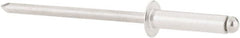 RivetKing - Size 46 Dome Head Aluminum Open End Blind Rivet - Aluminum Mandrel, 0.313" to 3/8" Grip, 1/4" Head Diam, 0.129" to 0.133" Hole Diam, 0.525" Length Under Head, 1/8" Body Diam - Exact Tooling