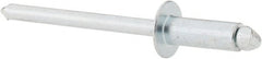 RivetKing - Size 54 Dome Head Steel Open End Blind Rivet - Steel Mandrel, 0.188" to 1/4" Grip, 0.312" Head Diam, 0.16" to 0.164" Hole Diam, 0.425" Length Under Head, 5/32" Body Diam - Exact Tooling