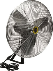 Airmaster - 24" Blade, 1/4 hp, 2,820, 4,020 & 5,220 CFM, Industrial Circulation Fan - Wall/Ceiling Mount, 115 Volts, 2 Speed - Exact Tooling