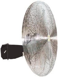 Airmaster - 30" Blade, 7,794 Max CFM, Single Phase Oscillating Wall Mounting Fan - 3.2 Amps, 115 Volts, 3 Speed - Exact Tooling