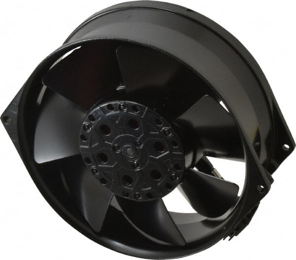 EBM Papst - 230 Volts, AC, 233 CFM, Round Tube Axial Fan - 0.2 Amp Rating, 5.91" High x 5.91" Wide x 2.17" Deep - Exact Tooling