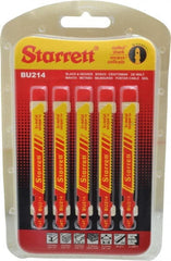 Starrett - 3" Long, 14 Teeth per Inch, Bi-Metal Jig Saw Blade - Toothed Edge, 5/16" Wide x 0.04" Thick, U-Shank, Wavy Tooth Set - Exact Tooling