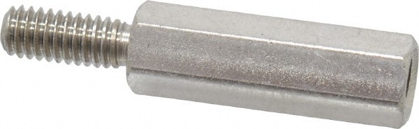 Electro Hardware - M4x0.70, 29.53mm OAL, 6mm Across Flats, Stainless Steel Hex Male/Female Circuit Board Standoffs - 11.1mm Thread Depth, 20mm Body Length, Uncoated - Exact Tooling