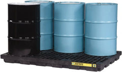 Justrite - 6 Drum, 73 Gallon Sump Capacity, Accumulation Center - Exact Tooling