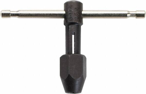 Irwin - #0 to 1/4" Tap Capacity, T Handle Tap Wrench - 5-1/4" OAL - Exact Tooling