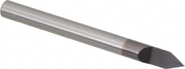 Value Collection - 60° Incl Angle, 3/16" Shank Diam, 1-1/2" OAL, 3/16" Cut Diam, Conical Engraving Cutter - 0.162" LOC, Right Hand Cut, Micrograin Solid Carbide, AlTiN+ Finish - Exact Tooling