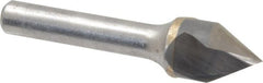 Hertel - 5/8" Head Diam, 3/8" Shank Diam, 1 Flute 60° Solid Carbide Countersink - Exact Tooling