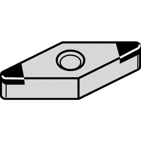 Kennametal - VNGA332 MT Grade KBH20 PCBN Turning Insert - Nano-Composite Finish, 35° Diamond, 3/8" Inscr Circle, 3/16" Thick, 1/32" Corner Radius - Exact Tooling