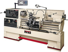 Jet - 14" Swing, 40" Between Centers, 230 Volt, Triple Phase Engine Lathe - 7MT Taper, 7-1/2 hp, 25 to 1,800 RPM, 3-1/8" Bore Diam, 40" Deep x 47" High x 97-1/2" Long - Exact Tooling
