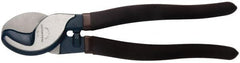 Paramount - 9-1/2" OAL, Cable Cutter - 1/2" Jaw Length x 3/8" Jaw Width, Oval/Curved Head, Plastic Dipped Handle - Exact Tooling