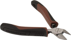 Paramount - 5" OAL, 3/8" Capacity, Semi-Flush Diagonal Cutter - 11/16" Jaw Length x 9/16" Jaw Width, Tapered Head, Plastic Dipped Handle - Exact Tooling
