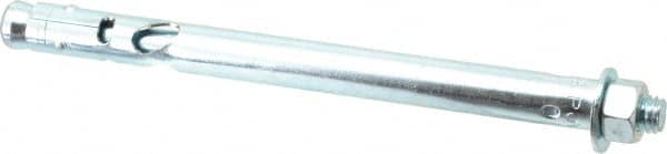 Powers Fasteners - 1/2" Diam, 1/2" Drill, 6" OAL, 1-1/4" Min Embedment Sleeve Concrete Anchor - 1018 Steel, Hex Nut Head, Hex Drive - Exact Tooling