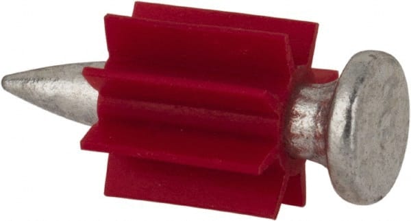 Powers Fasteners - 0.145" Shank Diam, Grade 1062 Steel Powder Actuated Drive Pin - 0.3" Head Diam, 3/4" Shank Length - Exact Tooling