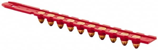 Powers Fasteners - 10 Load, Red, 0.27 Caliber, Power Load Strip Powder Actuated Load - 7" Wide x 2" Deep x 1-1/2" High, For Use with HILTI DX350; HILTI DX36M; HILTI DX451; HILTI DX460; P3500; P3600; PA351; PA3500; RAMSET SA270; VIPER - Exact Tooling