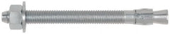 Powers Fasteners - 1-1/4" Diam, 1-1/4" Drill, 9" OAL, 2" Min Embedment Wedge Expansion Concrete Anchor - 1018 Steel, Zinc-Plated Finish, Hex Nut Head, Hex Drive, 4-3/4" Thread Length - Exact Tooling