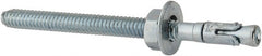 Powers Fasteners - 1/4" Diam, 1/4" Drill, 3-1/4" OAL, Wedge Expansion Concrete Anchor - 1018 Steel, Zinc-Plated Finish, Hex Nut Head, Hex Drive, 2-1/4" Thread Length - Exact Tooling