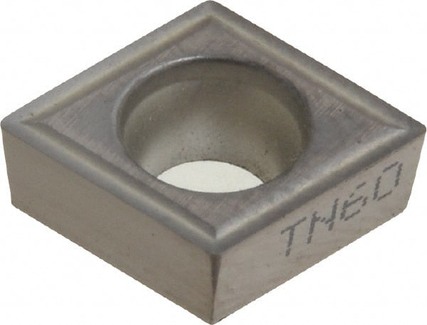Kyocera - CCGT32.51 Grade TN60 Cermet Turning Insert - TiCN/NbC Finish, 80° Diamond, 3/8" Inscr Circle, 5/32" Thick, 1/64" Corner Radius - Exact Tooling