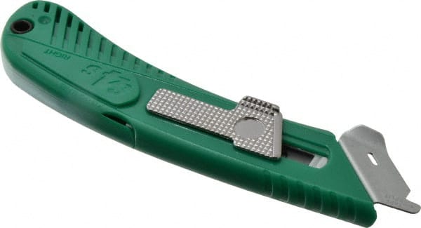 PHC - Springback Safety Cutter - 1-11/16" Steel Blade, Green ABS Handle, 1 Blade Included - Exact Tooling